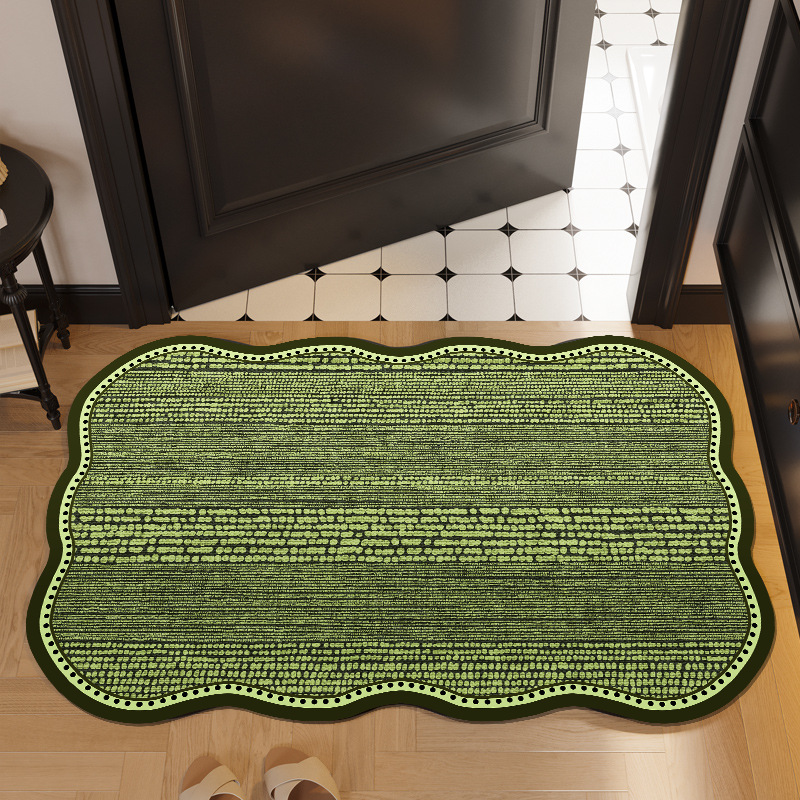 French-style high-grade diatom mud absorbent floor MATS, anti-slip and dirt-resistant floor MATS for bathroom doors, quick-drying toilet carpets for home use Item Picture