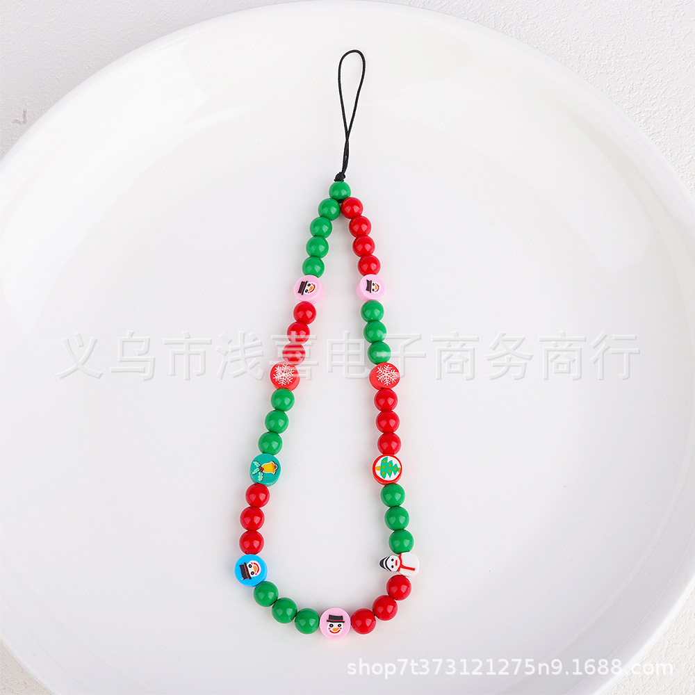 New Christmas bell DIY mobile phone chain pendant, anti-drop phone case accessory, office culture Christmas decoration Application Scenario