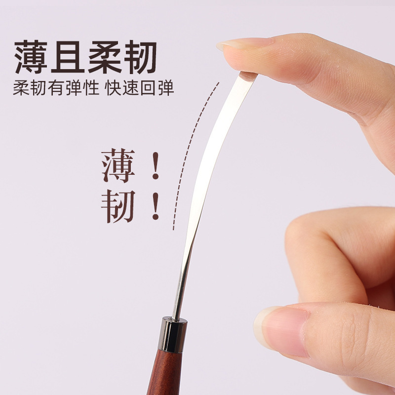 日系檀木美甲调胶棒光疗胶取胶挑胶棒搅拌甲油调色工具建筑用粘合剂木工胶细节图
