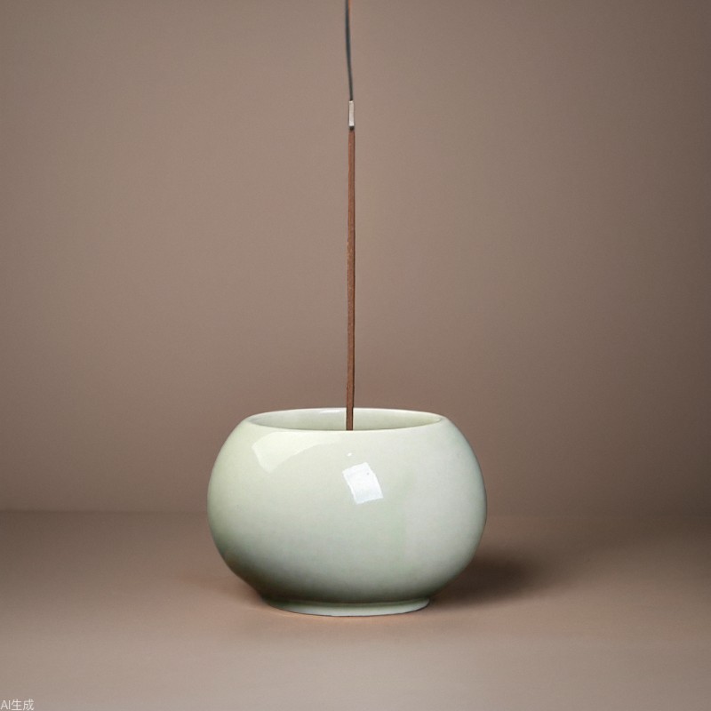 Wood ash Baifu VAT, small incense burner, household sandalwood incense burner, incense line, incense holder, ceramic decorative items, handicrafts, gifts