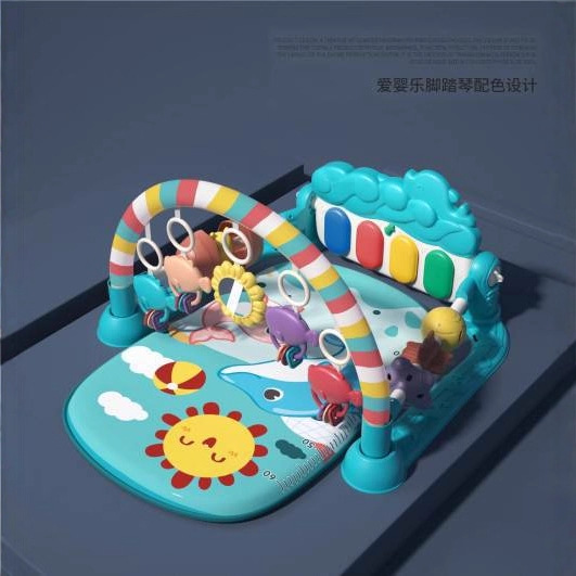 婴儿脚踏琴健身架音乐灯光游戏垫0-36个月新生儿宝宝启蒙爬行玩具