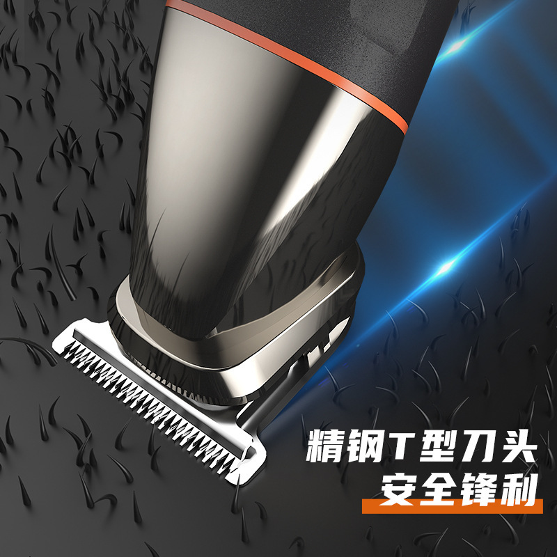 Transfronterizo nuevo tipo de corte eléctrico para hombres pantalla LCD barbero pusher barbero eléctrico doméstico barbero barbero Specification image
