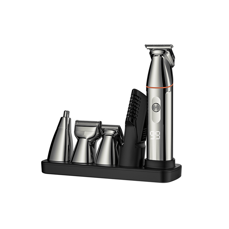 Cross-border LK-891 Five-in-one electric hair clipper, men's oil-tipped electric clipper, USB charging shaving set, home grooming tool Item Picture