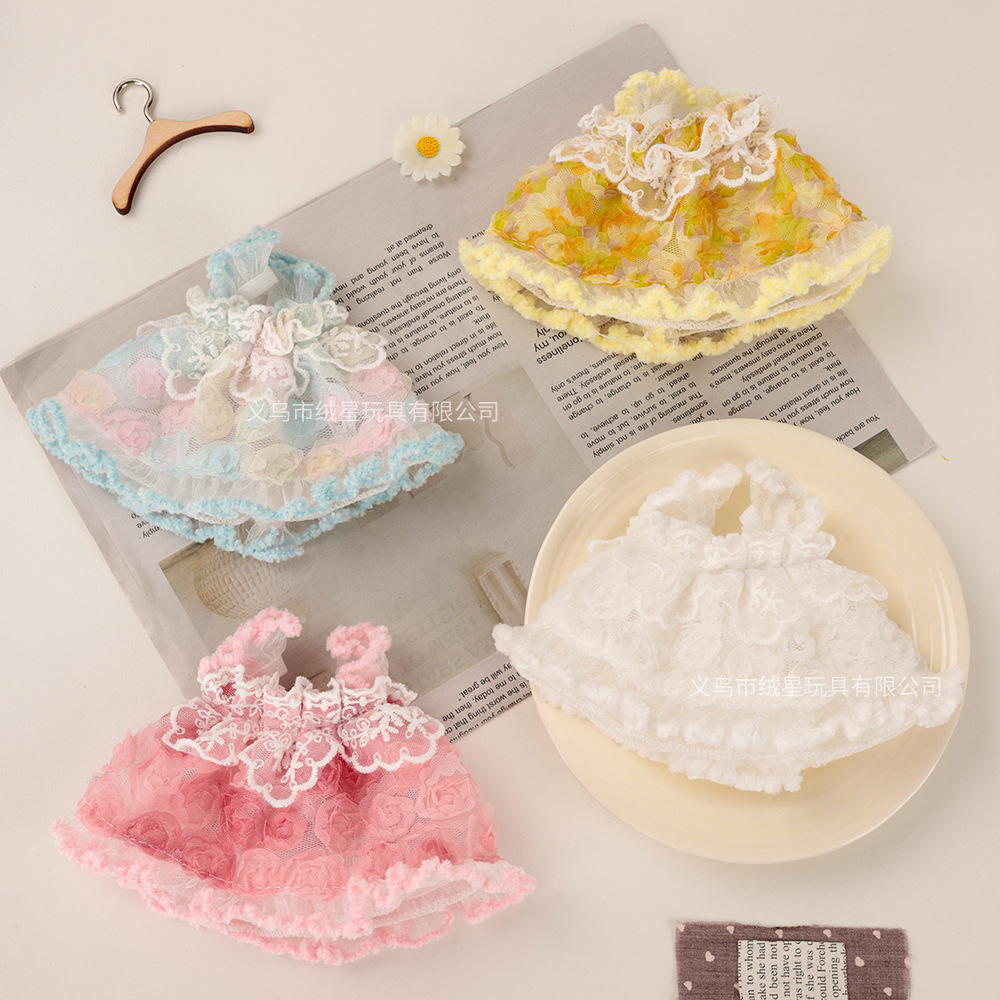 Best-selling rose lace dresses, baby dresses, princess dresses, doll clothes, accessories, cotton dolls, creative dress-up clothing and accessories