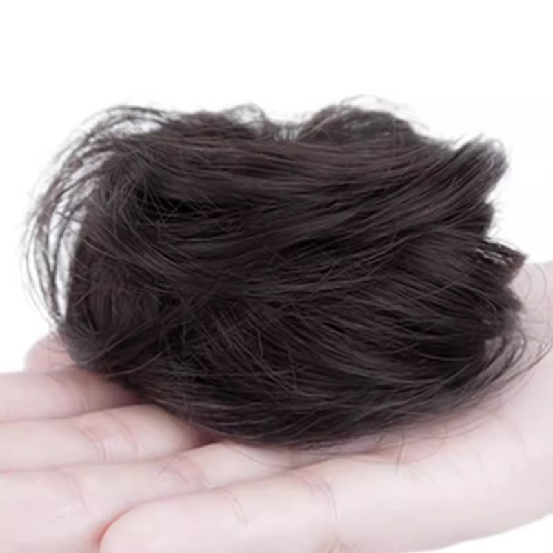 Children's false hair, hair bands, flower buds, bun heads, false hair bags, headwear, natural and fluffy hair curling tools, hair accessories that show off a lot of hair Item Picture
