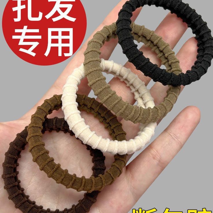 High-elasticity thick hair tie for women, 2024 new style hair tie, high ponytail rubber band, durable leather hair band