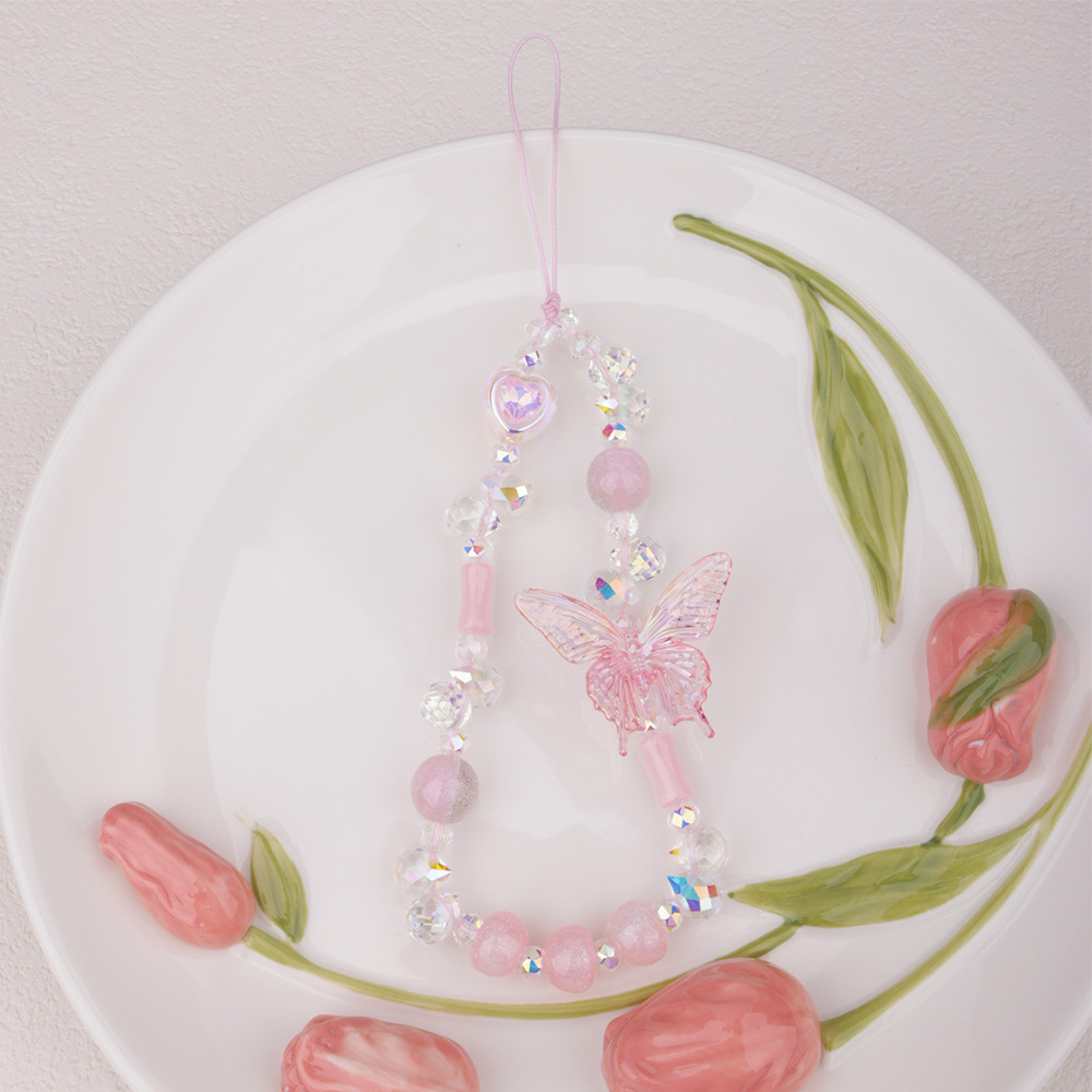 Sweet light purple candy, cute bow, mobile phone chain, ccd pendant, bag accessory, sweet girl's best friend accessory details Picture