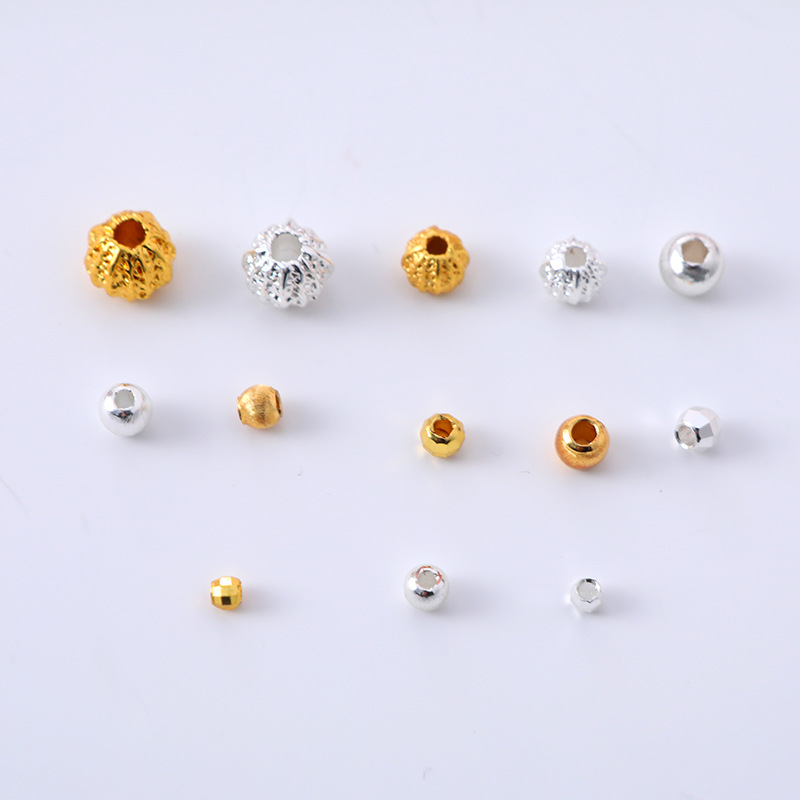 Ancient-style sand gold car flower cat's eye round bead bracelet with interlocking beads, diy handcrafted bead bracelet, necklace and accessory wholesale Item Picture