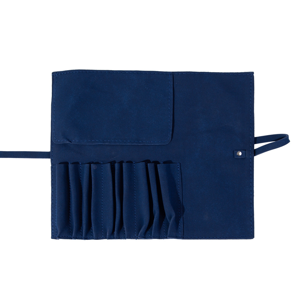 卓尔雅便携美妆工具收纳包插孔鹿皮绒卷包14支12支10支蓝猫化妆包日用百货收纳防尘玻璃密封罐