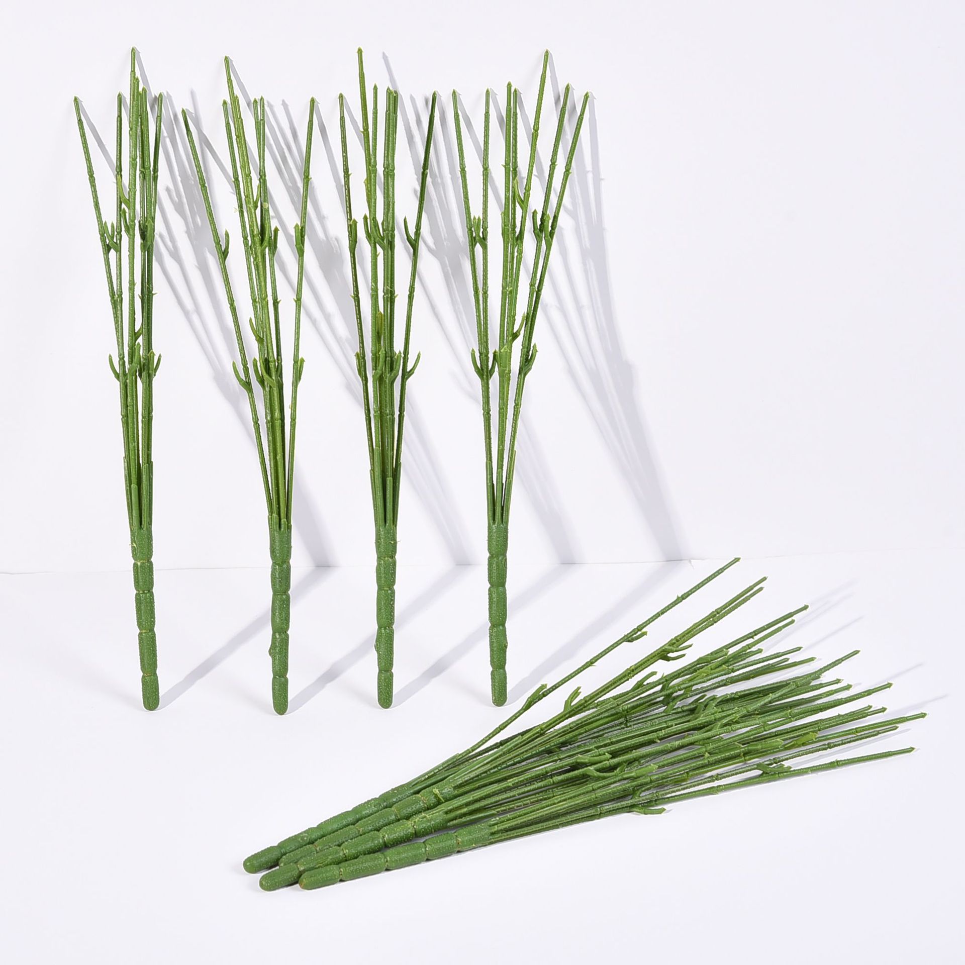 仿真花7头蝴蝶杆大孔插花杆人造假花束配件多叉花杆装饰用品