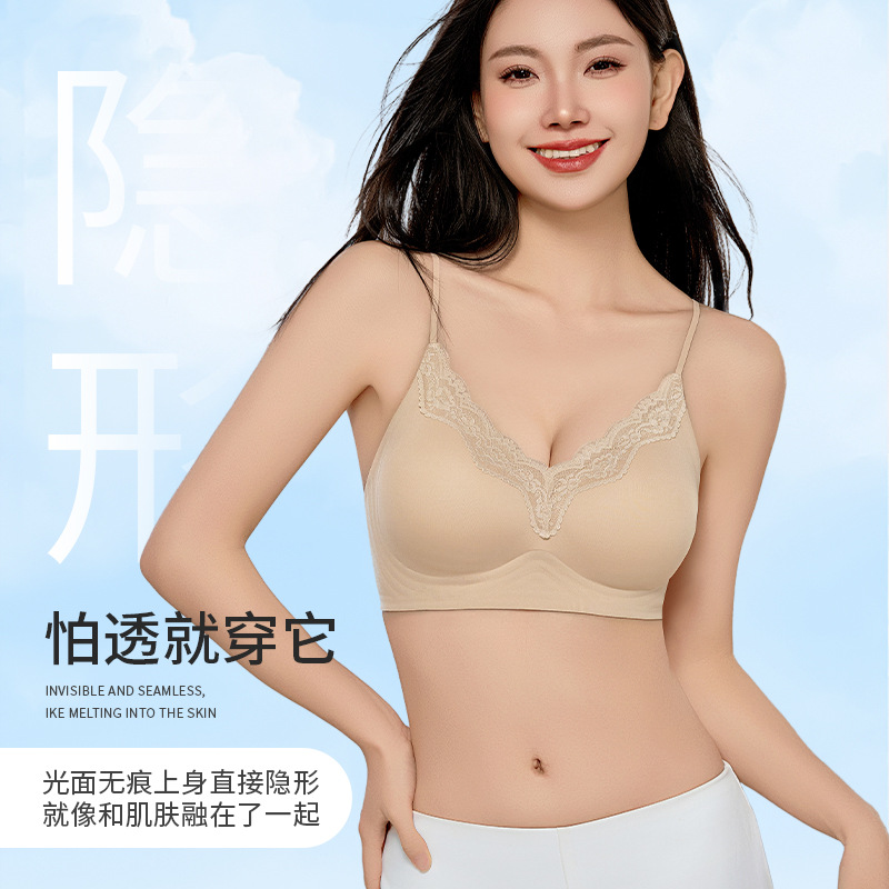 文胸女无肩带性感/半透明文胸细节图