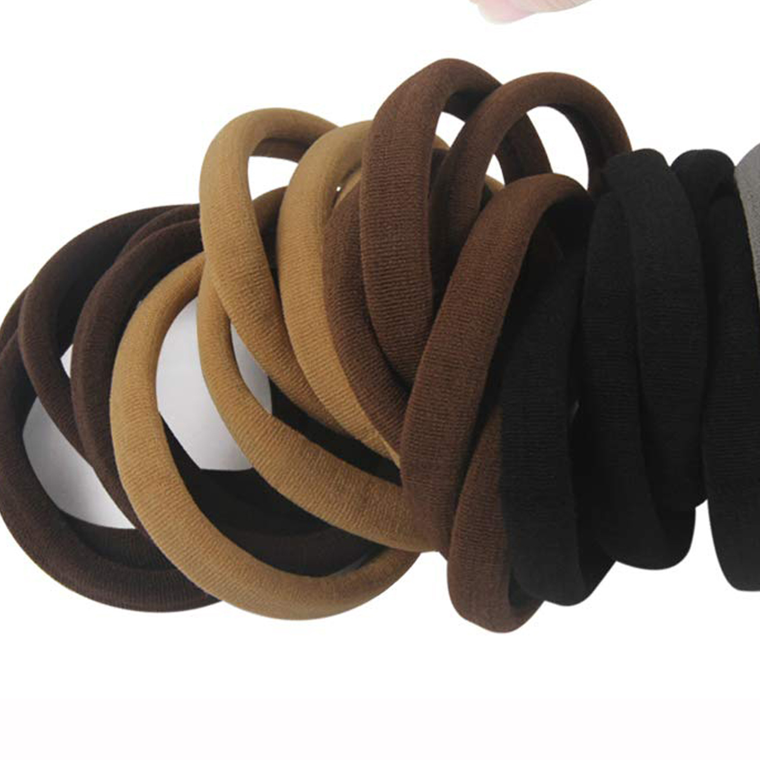 Adult hair tie, seamless hair band, rubber band, women's hair tie, high elasticity and durability, thick ponytail hair tie, simple leather case