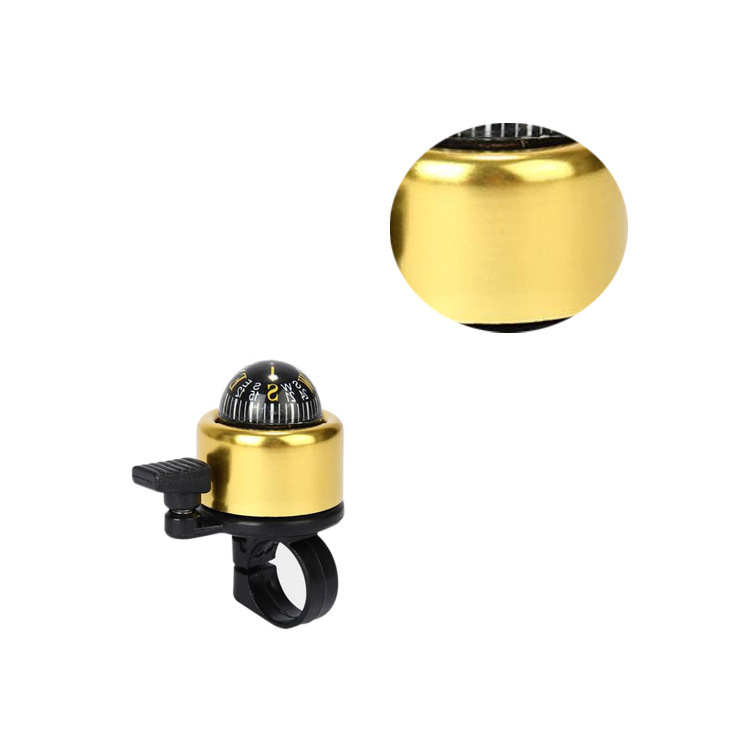 Mountain bike compass, aluminum alloy bell, bicycle riding equipment accessories, sports and outdoor cycling supplies, light and durable bell Application Scenario