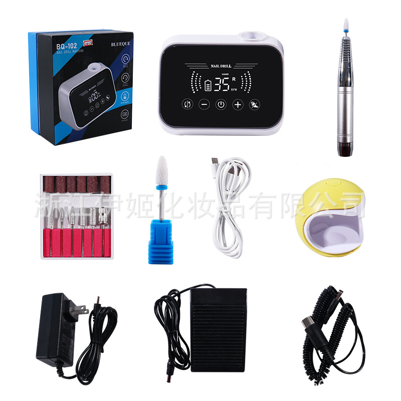 Xiaohongshu's same style nail art hollow cup grinding machine, 35,000 RPM charging portable nail removal tool, special hardware pneumatic grinding machine for nail salons Application Scenario