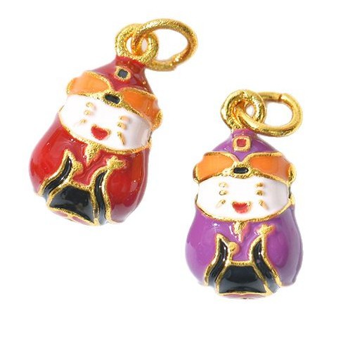 Hot Chinese-style fortune God pendant that never fades, Vietnamese sand gold five-piece scripture pendant Item Picture