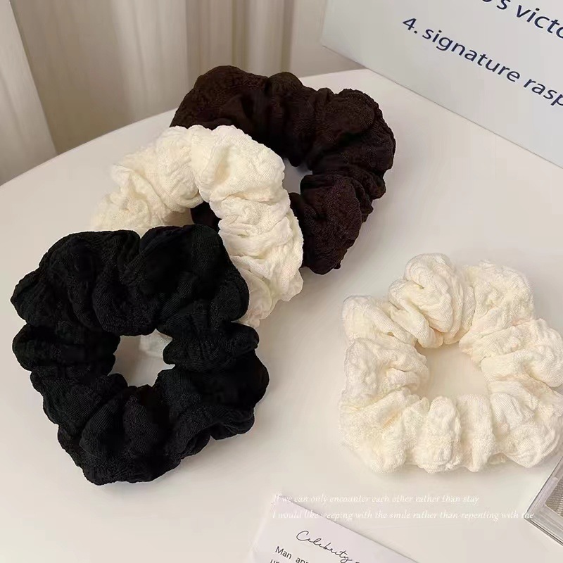 2024 New Korean-style high-end bun hair tie female pig large intestine rubber band hair tie details Picture