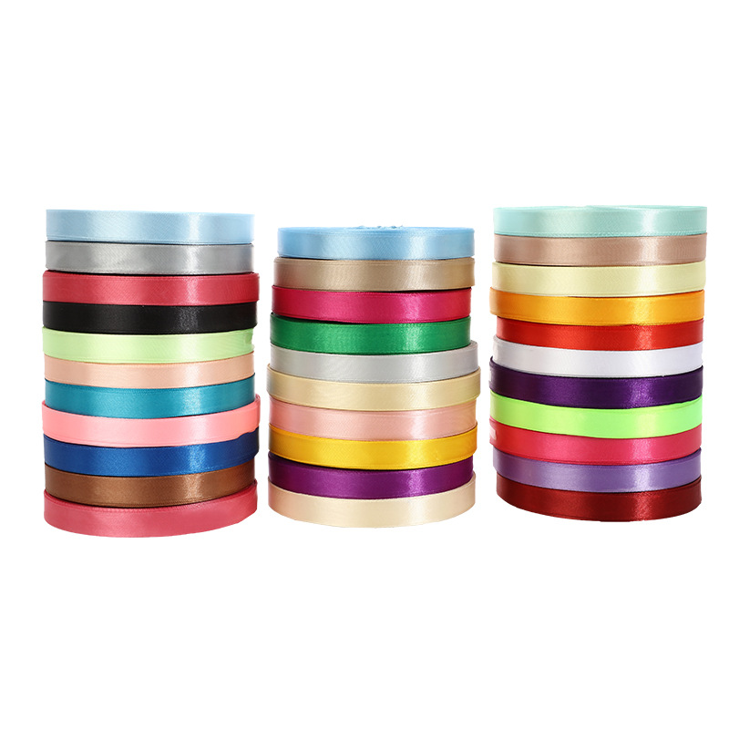 Wholesale of colored webbing, baked bows, ribbons, wedding decorations, gift boxes, packaging ribbons, 1.5cm textile accessories from the manufacturer Item Picture