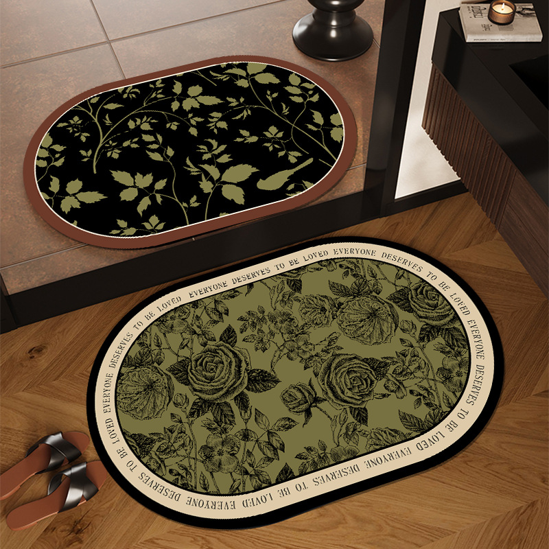 French-style high-grade diatom mud absorbent floor MATS, anti-slip and dirt-resistant floor MATS for bathroom doors, quick-drying toilet carpets for home use Application Scenario