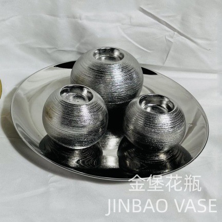 轻奢高档电镀陶瓷摆件组合套装客厅酒柜电视柜装饰品趣味摆件