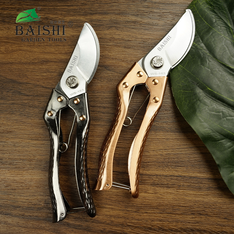 佰世园艺新款省力修枝剪果树修剪园林工具花枝剪批发