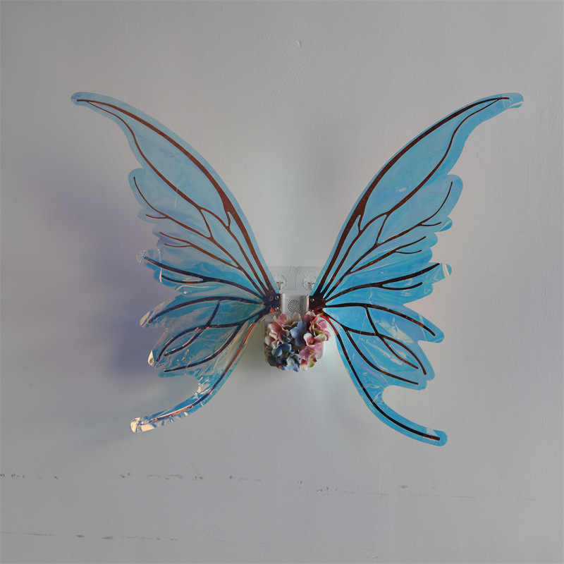 会动的蝴蝶翅膀女童电动仿真昆虫网红款小仙女礼品批发工艺品