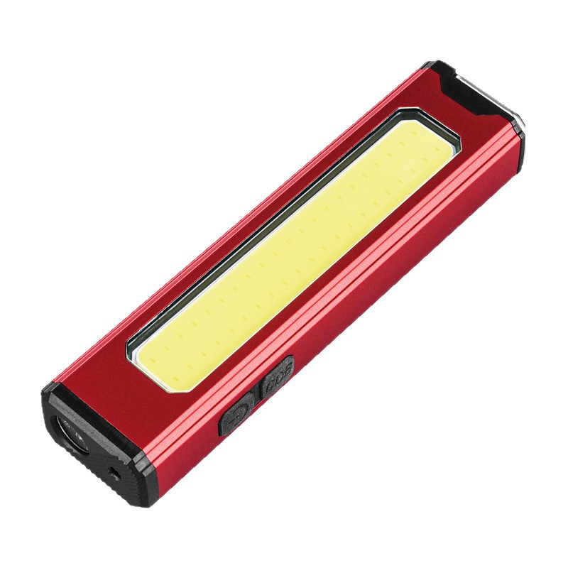 The new COB magnetic work light Type-C with charging, pen clip, hook and streamlined mini LED laser flashlight is a dedicated outdoor lighting fixture Item Picture
