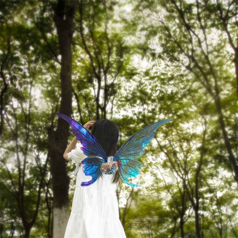 Alas de mariposa en movimiento niña simulación eléctrica insecto influenciador pequeño regalo de hadas artesanía al por mayor Specification image