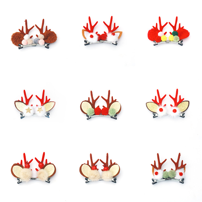 "Senny-style adult and children Christmas reindeer antler hair clips, cute hair clips, headwear, hair bands, and hair accessories. "Senny-style adult and children Christmas reindeer antler hair clips, cute hair clips, headwear, hair bands, and hair accessories.