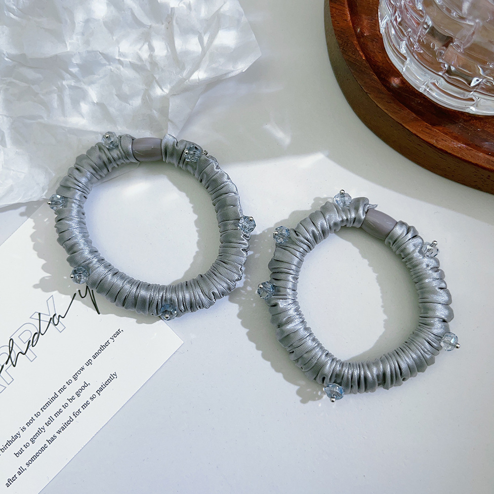 Crystal water diamond hair bands, versatile for women's charm, bun hair ties, high-end hair accessories, hair tie accessories Specification image