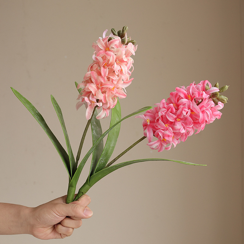 Hyacinth and delphinium, realistic touch indoor home dining table ornaments, wedding photography sets, artificial flowers wholesale, office culture, garden potted plants Specification image