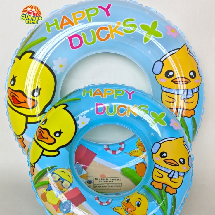 Hongyu's new inflatable swimming ring with big yellow duck is sold directly by the manufacturer. It is a water toy and a sports outdoor swimming product Application Scenario