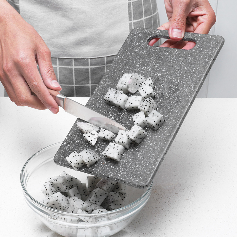 仿大理石方形水果菜板塑料PP厨房用品耐用防滑多功能家用砧板详情图4