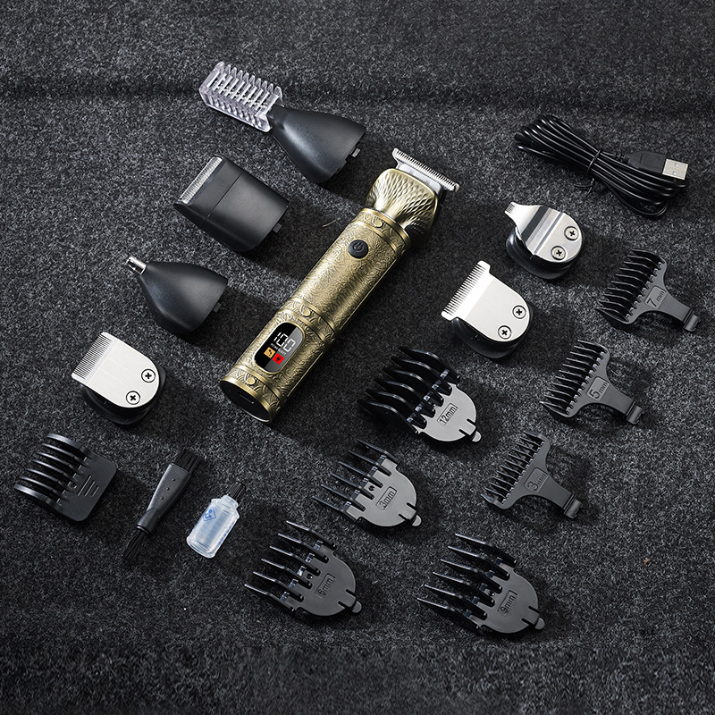 Men's cross-border multi-functional electric shaver, 7-in-1 hairdressing, nose hair trimming set, home razor Specification image