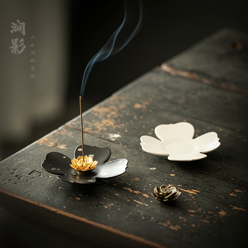 Creative small incense burner with plant ash, incense stand, household indoor incense burning base, incense tray, incense holder, incense burner, handicrafts and gifts Specification image