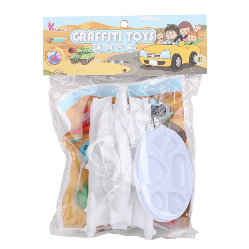 Cartoon creative coloring cards, children's DIY car graffiti cognitive hands-on toys, car model Diy coloring toys Item Picture