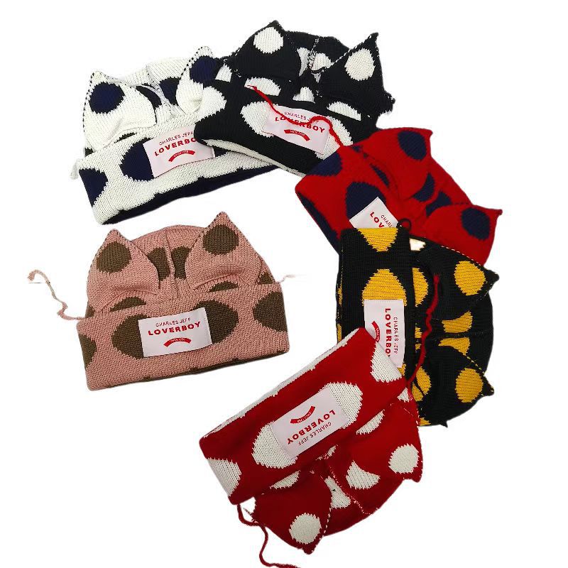 杨超越同款情侣毛线帽猪猪猫耳保暖针织冷帽韩国风服装配饰