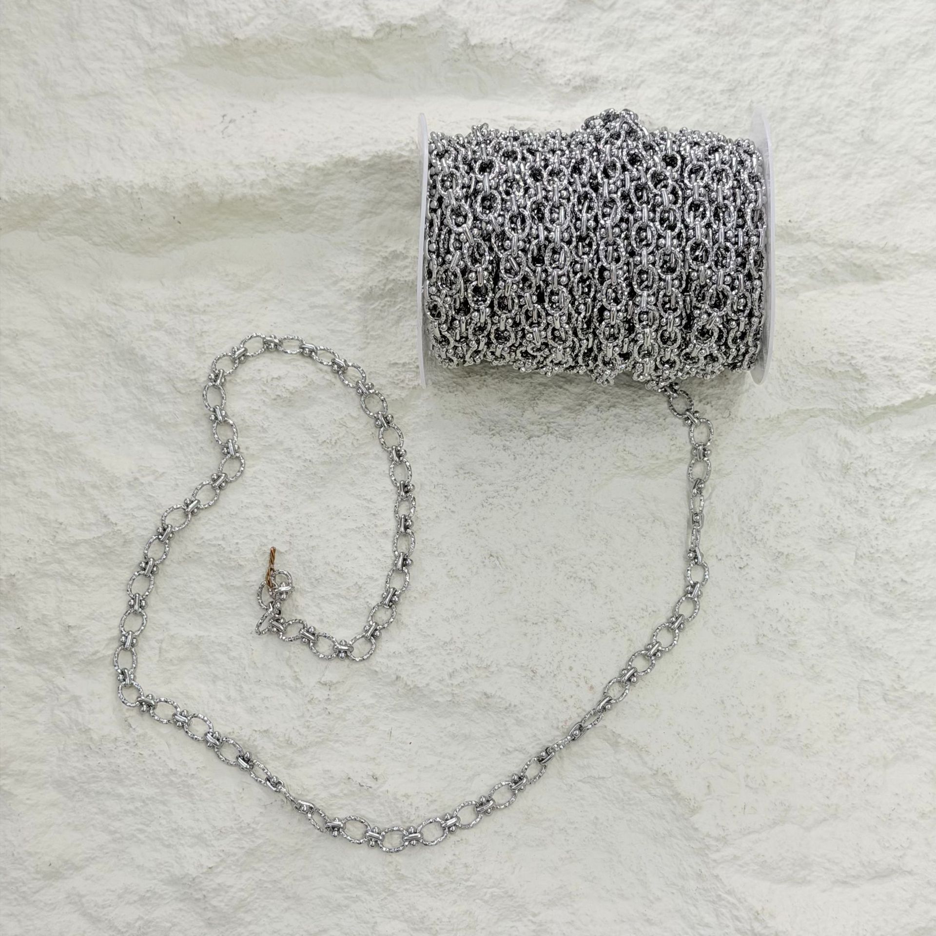Titanio acero acero inoxidable doble barra cuentas cadena a granel DIY hecho a mano collar pulsera accesorios accesorios accesorios accesorios anticorrosión no fácil de perder color Application Scenario