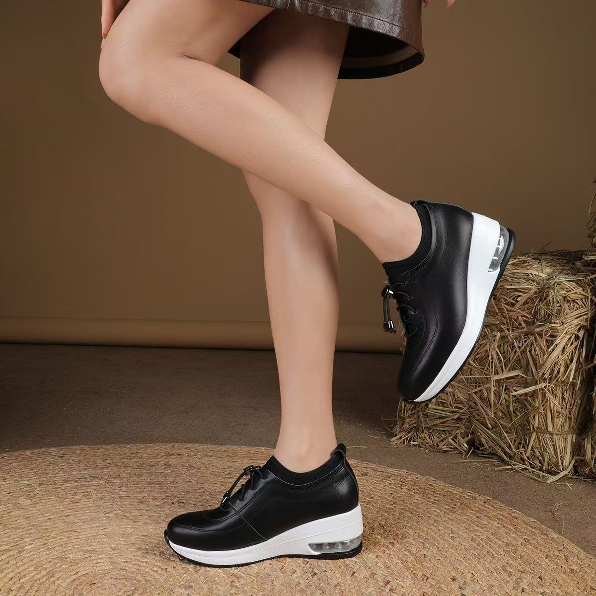 女式休闲单鞋实物图