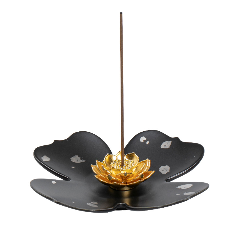 Creative small incense burner with plant ash, incense stand, household indoor incense burning base, incense tray, incense holder, incense burner, handicrafts and gifts Item Picture