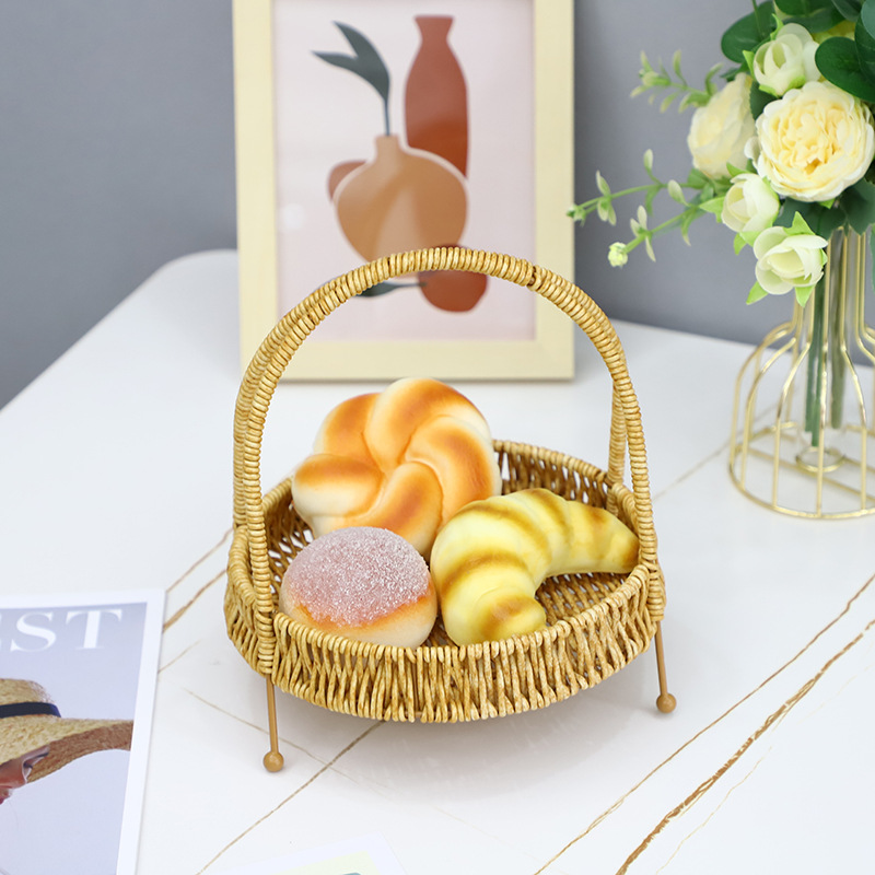 Wicker-like woven multi-layer storage baskets, fruit and snack baskets, hot pot restaurant bread baskets, household storage baskets, and storage baskets Application Scenario
