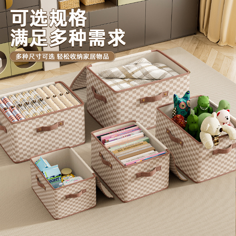 Large-capacity fabric storage box, a household clothing organization wonder, dust-proof covered wardrobe storage box Application Scenario