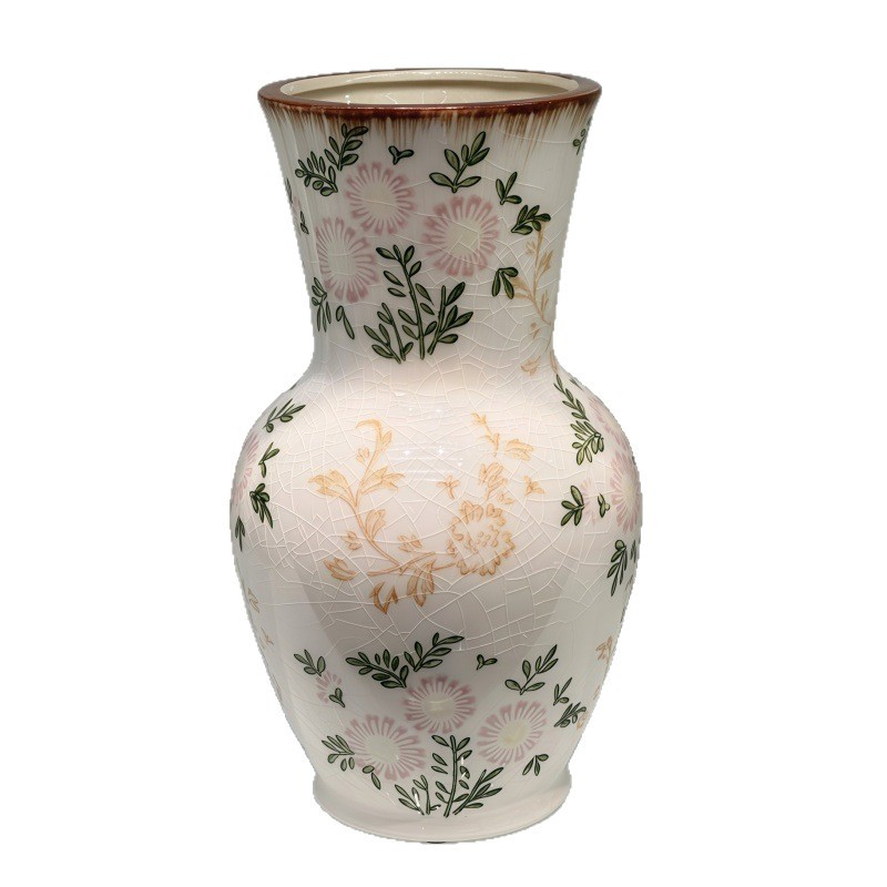 花瓶/素胚/琉璃花瓶/陶瓷花瓶/陶瓷玻璃花瓶白底实物图