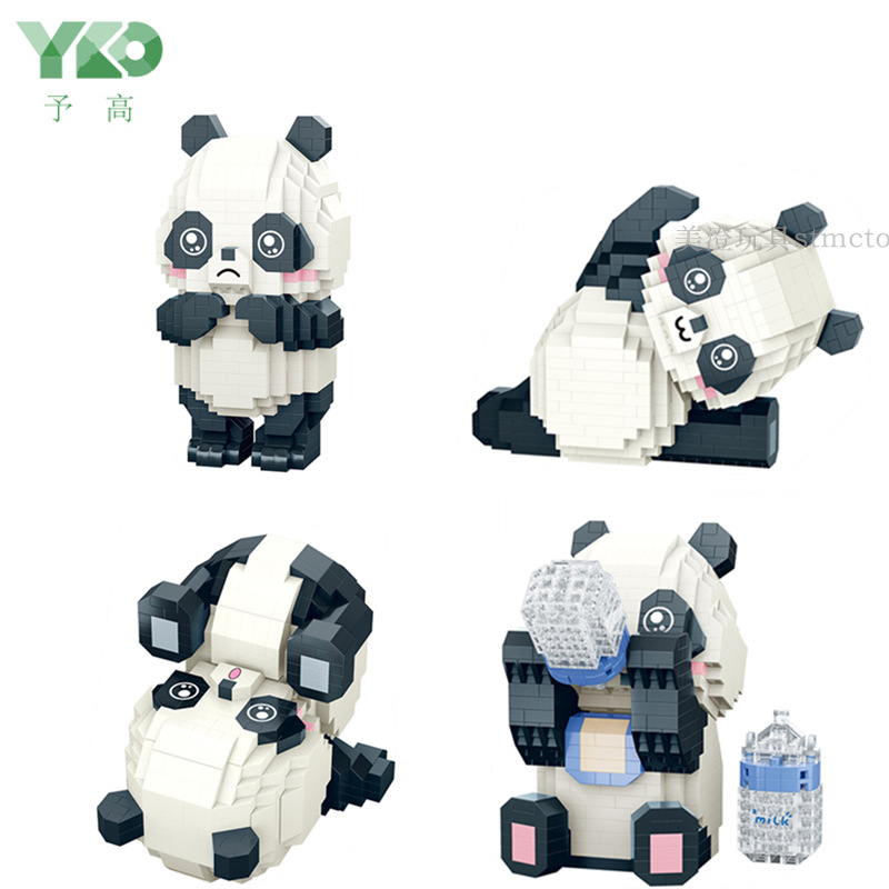 Wholesale of Yugao P1140-43 Panda building Block toys, children's building models, educational and educational gifts
