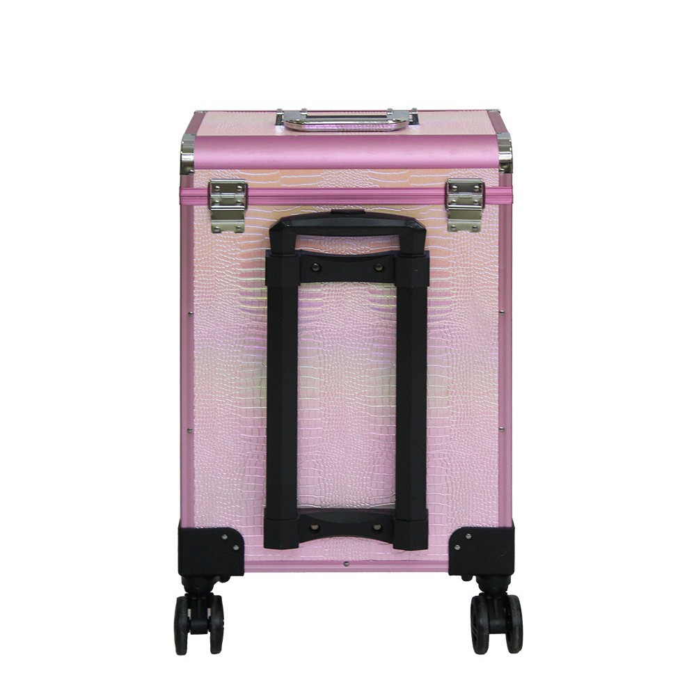 Professional aluminum alloy handle large-capacity makeup box, beauty and hair care tool box with drawer, mummy dinner bag, makeup box Specification image