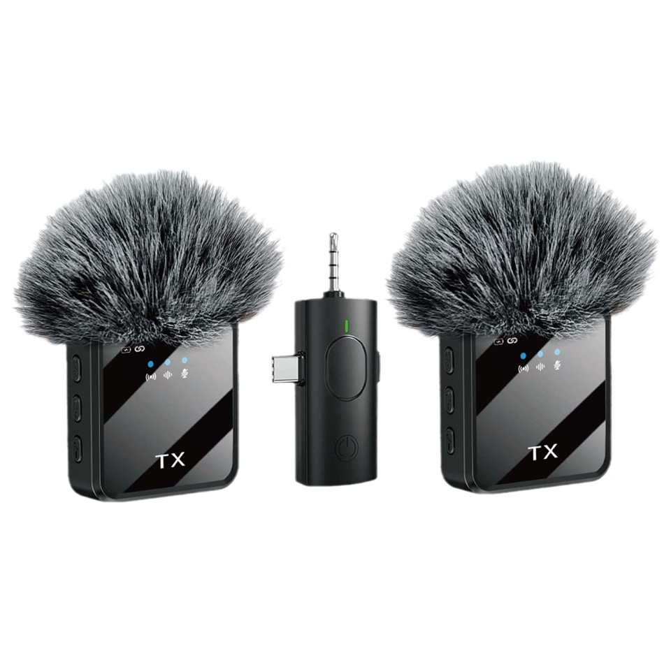 The cross-border F11 lapel wireless microphone, a three-in-one mobile short video live streaming noise-cancelling microphone, is a home audio-visual device suitable for multiple scenarios Item Picture