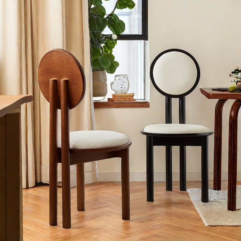 Star French cream-style vintage solid wood dining chair backrest designer light luxury casual sofa chair home decoration living room furniture Application Scenario
