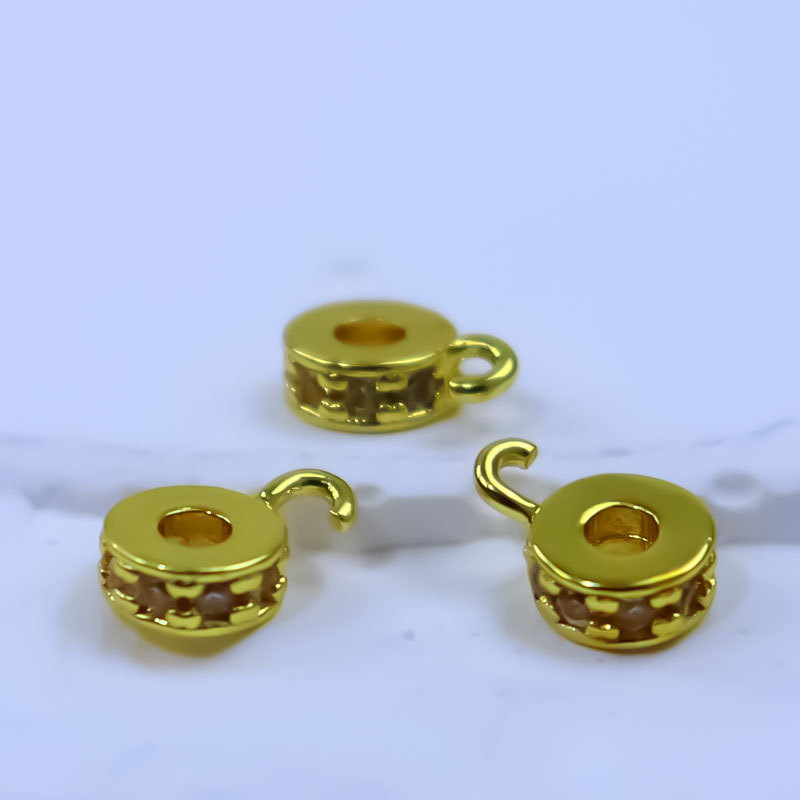 14K gold-plated and zircon beaded three-way bracelet accessory, color-preserving diy handcrafted pendant