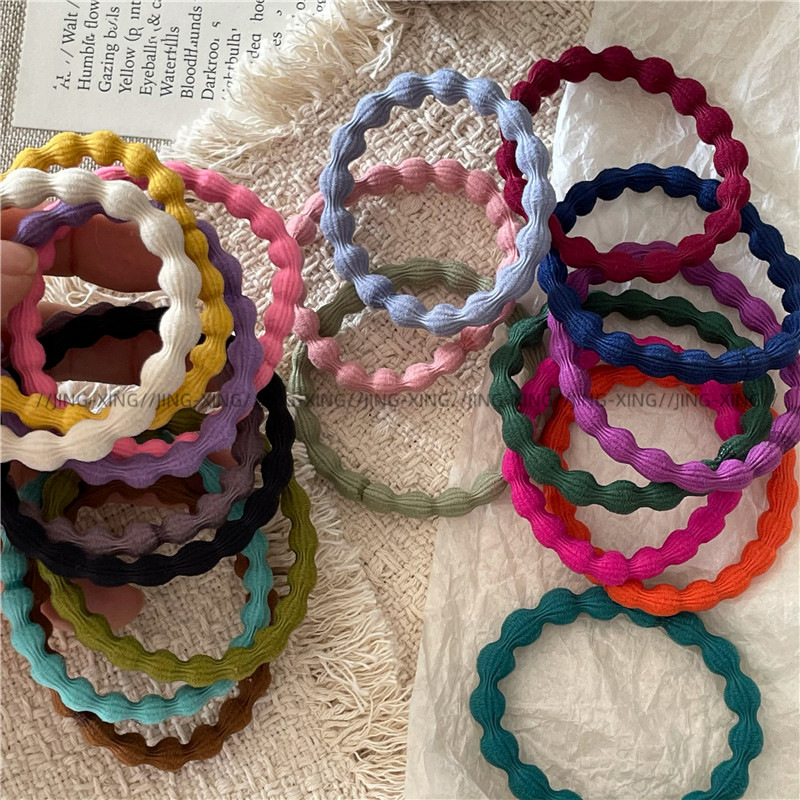 Ladylike style, gentle color series, colorful towel loops, hair bands, new daily basic leather bands, ponytail hair ties Application Scenario
