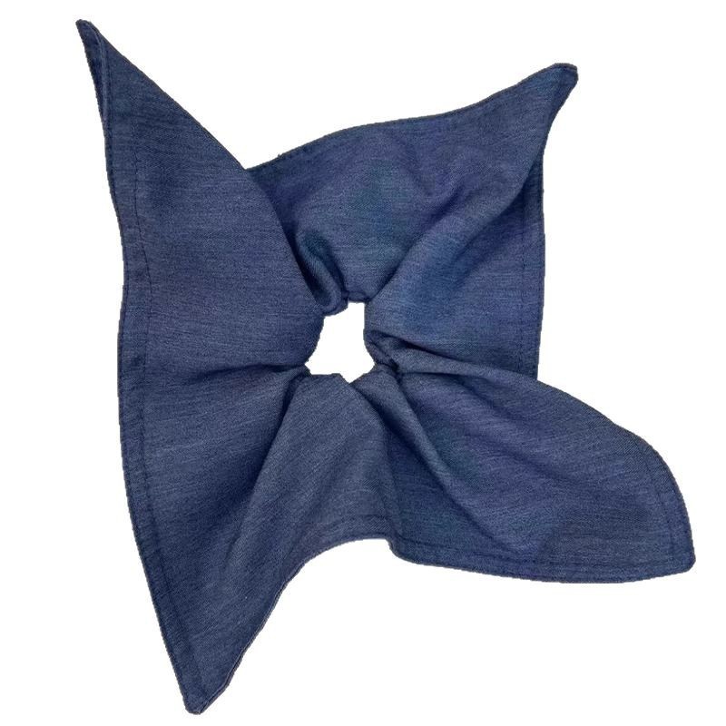 Zhao Lusi's new 2025 Korean-style windmill square scarf headband for women, featuring a stylish large checkered large intestine hair band and fat intestine hair accessory Item Picture