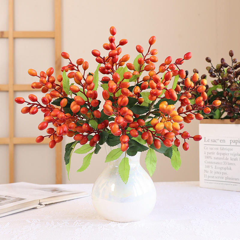 仿真圣诞浆果橄榄枝橄榄果北欧家居装饰摆件摄影道具人造果实办公文化园艺装饰品详情图3